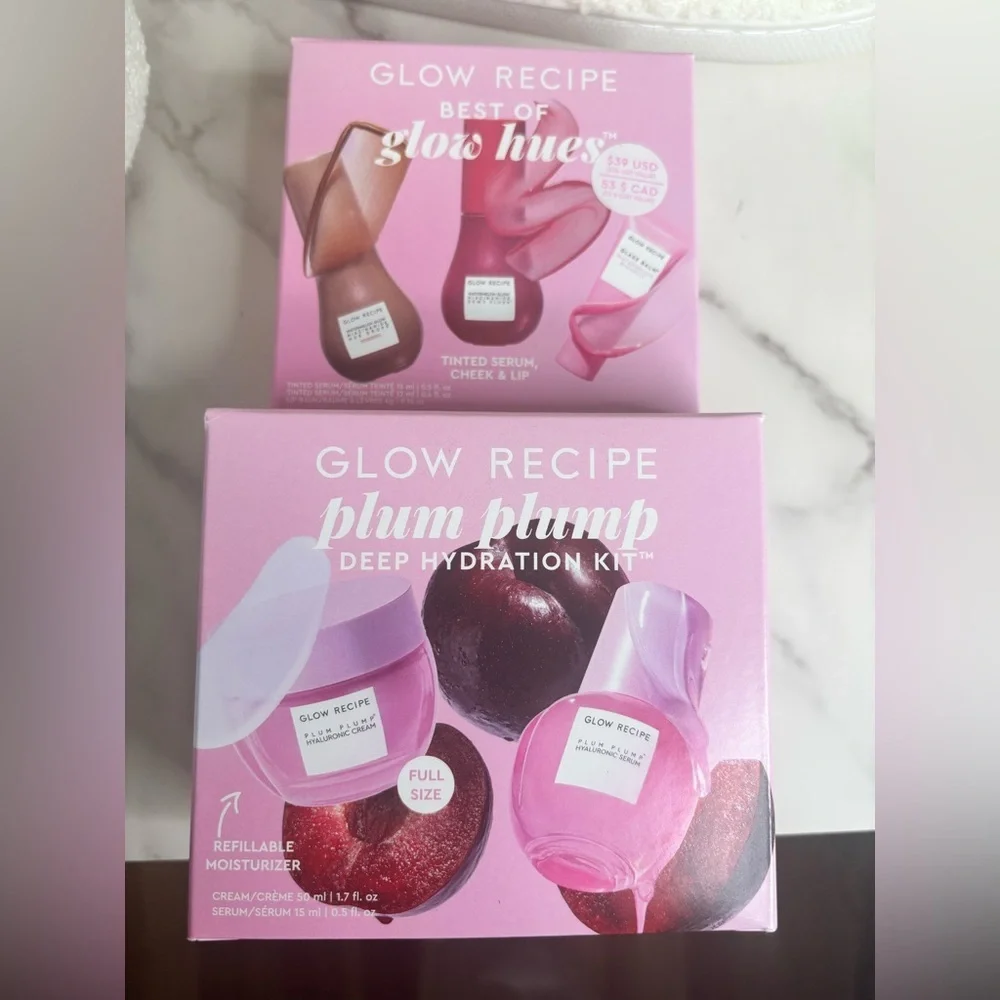 Glow Recipe BUNDLE Plum Plump Deep Hydration Kit & Best of Glow Hues New in Box
